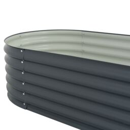 Berkfield Home Garden Raised Bed 240x80x44 cm Galvanised Steel Grey - Size: 240 x 80 x 44 cm - thumbnail 6