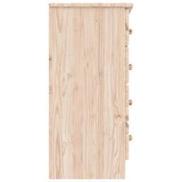 Berkfield Home Chest of Drawers ALTA 77x35x73 cm Solid Wood Pine in Light Tan - Size: 77 x 35 x 73 cm - thumbnail 5