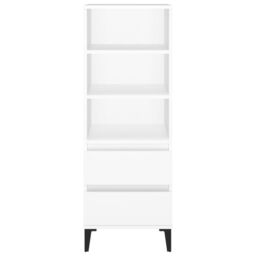 Berkfield Home Highboard White 40x36x110 cm Engineered Wood - Size: 40 x 36 x 110 cm - thumbnail 3