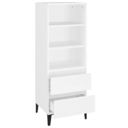 Berkfield Home Highboard White 40x36x110 cm Engineered Wood - Size: 40 x 36 x 110 cm - thumbnail 4