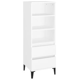 Berkfield Home Highboard White 40x36x110 cm Engineered Wood - Size: 40 x 36 x 110 cm - thumbnail 2