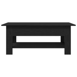 Berkfield Home Coffee Table in Black Oak, 102x55x42 cm, Made from Engineered Wood - Size: 102 x 55 x 42 cm - thumbnail 6