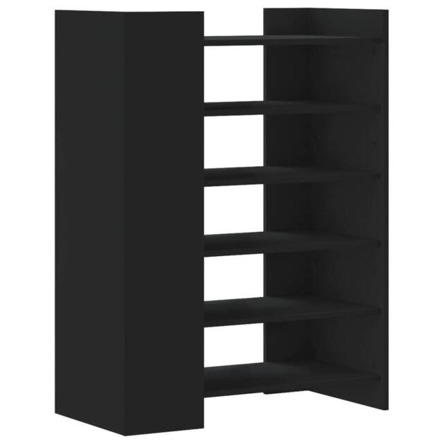 Berkfield Home Shoe Cabinet Black 74.5x37.5x100 cm Engineered Wood - image 1