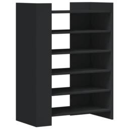 Berkfield Home Shoe Cabinet Black 74.5x37.5x100 cm Engineered Wood - thumbnail 6