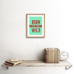 "Artery8 Wall Art Print Born to be Wild Tiger Framed in Beige - Size: W7"" x H9""" - thumbnail 2