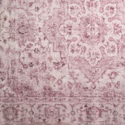 OHS Vintage Print Washable Rug Non Slip Floor Carpet Mat Runners in Pink - Size: 80 cm x 150 cm - thumbnail 4