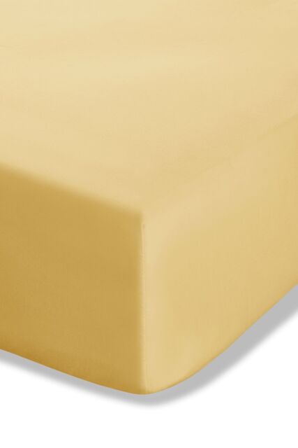 Catherine Lansfield 'Easy Iron Percale' Combed Polycotton 35cm Depth Sheet in Yellow - Size: King Fitted - image 1