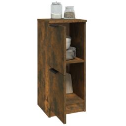 Berkfield Home Sideboards 2 pcs Smoked Oak 30x30x70 cm Engineered Wood in Brown - Size: 30 x 30 x 70 cm - thumbnail 4