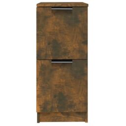 Berkfield Home Sideboards 2 pcs Smoked Oak 30x30x70 cm Engineered Wood in Brown - Size: 30 x 30 x 70 cm - thumbnail 5