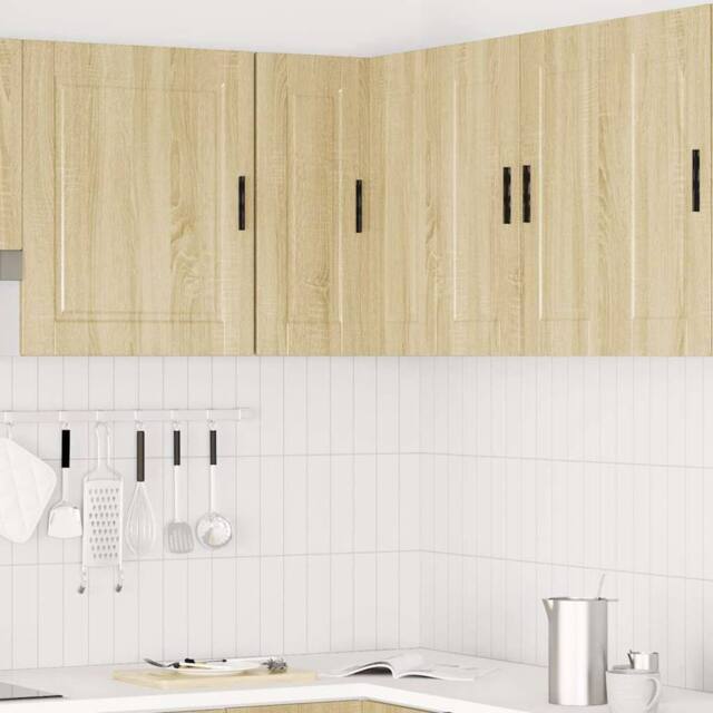 "Berkfield Home Kitchen Wall Corner Cabinet ""Porto"" Sonoma Oak Engineered Wood in Light Tan" - image 1
