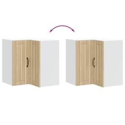 "Berkfield Home Kitchen Wall Corner Cabinet ""Porto"" Sonoma Oak Engineered Wood in Light Tan" - thumbnail 8