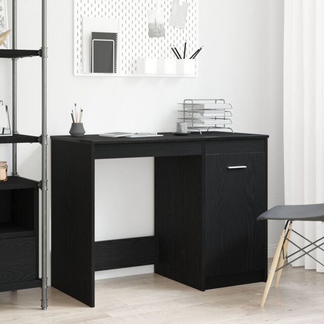 Berkfield Home Desk Black Oak 100x50x76 cm Engineered wood - Size: 100 x 50 x 76 cm - image 1