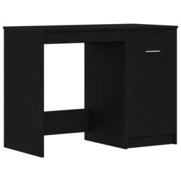 Berkfield Home Desk Black Oak 100x50x76 cm Engineered wood - Size: 100 x 50 x 76 cm - thumbnail 2