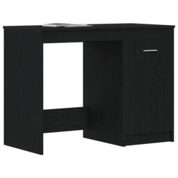 Berkfield Home Desk Black Oak 100x50x76 cm Engineered wood - Size: 100 x 50 x 76 cm - thumbnail 3