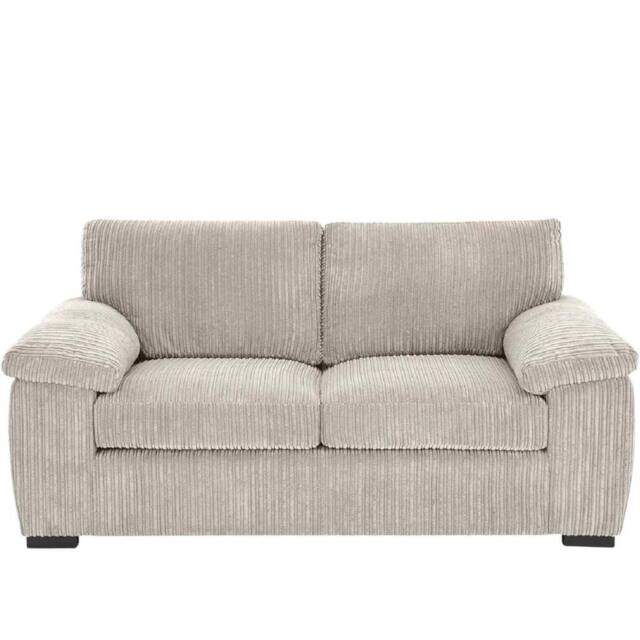 Bliss Furniture Jumbo Cord 2 Seater Sofa with Soft Fabric & in Cream Colour - Size: 2 Person - image 1