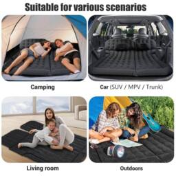 Nordara SUV Car Inflatable Air Bed With Pump & 2 Pillows in Black - thumbnail 3