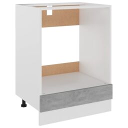 Berkfield Home Oven Cabinet Concrete Grey 60x46x81.5 cm Engineered Wood - thumbnail 2