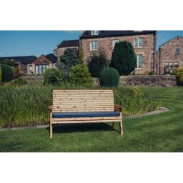 Churnet Valley Garden Furniture Ltd Valley 3 Seat Bench - Timber - Fully Assembly - Set of Cushions Inc in Brown - thumbnail 1