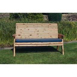 Churnet Valley Garden Furniture Ltd Valley 3 Seat Bench - Timber - Fully Assembly - Set of Cushions Inc in Brown - thumbnail 6
