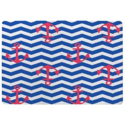 Benjamin Tate Design Anchors On Zig Zag Stripes Rug in Natural - Size: Large - thumbnail 1