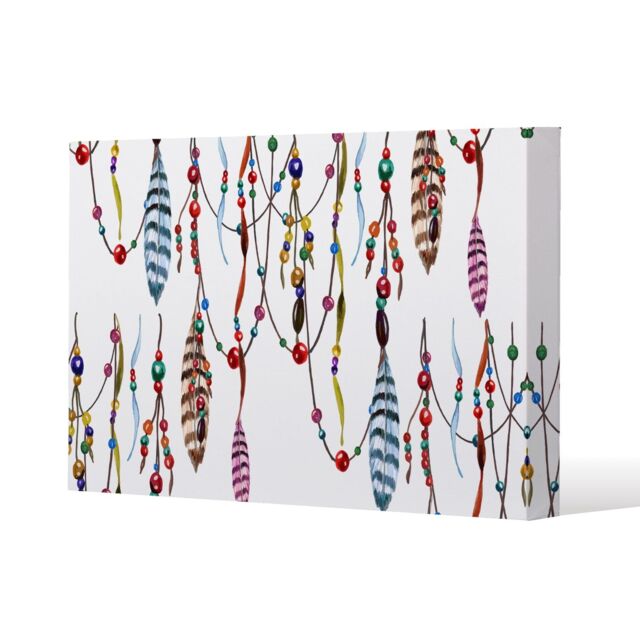 Benjamin Tate Design Ribbon & Bead (Canvas Print) / 31 x 41 x 4cm in Natural - Size: 31 x 41 x 4 cm - image 1