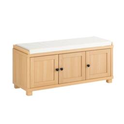 SoBuy Entrance Bench with Storage - Light Oak Farmhouse - thumbnail 2