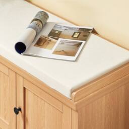 SoBuy Entrance Bench with Storage - Light Oak Farmhouse - thumbnail 4