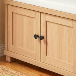 SoBuy Entrance Bench with Storage - Light Oak Farmhouse - thumbnail 5