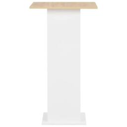 Berkfield Home Bar Table White & Sonoma Oak 60x60x110 cm - Size: 60 x 60 x 110 cm - thumbnail 3
