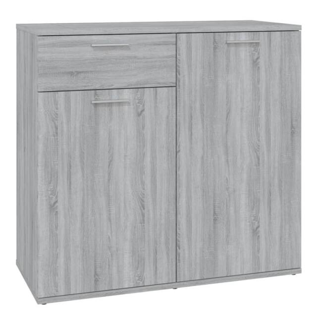Berkfield Home Sideboard Grey Sonoma 80x36x75 cm Engineered Wood - Size: 80 x 36 x 75 cm - image 1
