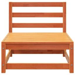 Berkfield Home Garden Sofa Armless with Footstool Wax Brown Solid Wood Pine - thumbnail 6