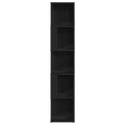 Berkfield Home Corner Cabinet in Black Oak ‚Äì 33x33x164.5 cm Made of Engineered Wood - thumbnail 5