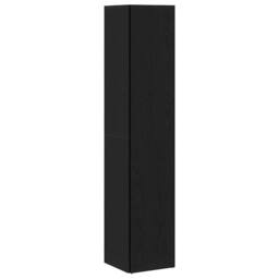 Berkfield Home Corner Cabinet in Black Oak ‚Äì 33x33x164.5 cm Made of Engineered Wood - thumbnail 4