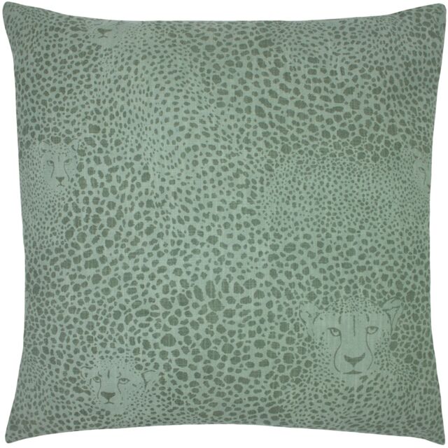 Furn Hidden Cheetah Animal Print Cushion in Light Green - Size: 50 cm x 50 cm - image 1