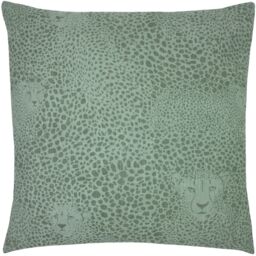 Furn Hidden Cheetah Animal Print Cushion in Light Green - Size: 50 cm x 50 cm - thumbnail 1