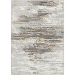 Livabliss San Francisco-Abstract Grey Yellow Taupe Modern Marble Living Dining Rug in Charcoal - Size: 200 cm x 275 cm - thumbnail 2