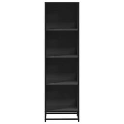 Berkfield Home Book Cabinet Black 40x35x139 cm Engineered Wood - Size: 40 x 35 x 139 cm - thumbnail 4