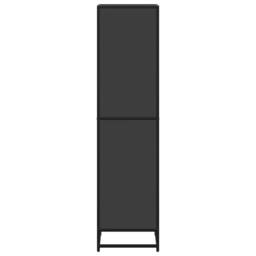 Berkfield Home Book Cabinet Black 40x35x139 cm Engineered Wood - Size: 40 x 35 x 139 cm - thumbnail 5