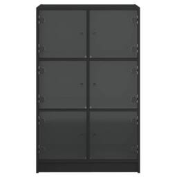 Berkfield Home Highboard with Doors Black 68x37x109 cm Engineered Wood - Size: 68 x 37 x 109 cm - thumbnail 7