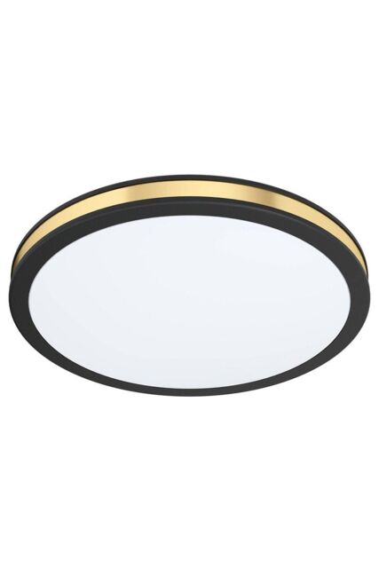 Eglo Pescaito LED Black & Gold Flush Round Ceiling Light - image 1