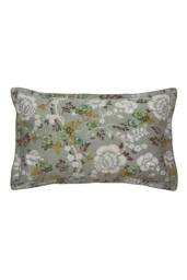 English Heritage 'Eagle House Damask' Cotton Duvet Cover Set in Green - Size: Super King - thumbnail 4