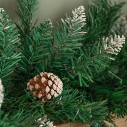 Samuel Alexander 2.7m Snow Tipped Christmas Garland with Pine Cones & Mixed Needles in Green - thumbnail 5