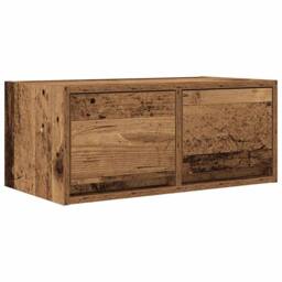 Berkfield Home TV Cabinet Old Wood 60x31x25.5 cm Engineered Wood in Brown - thumbnail 3