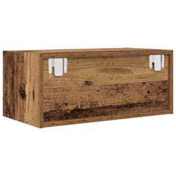 Berkfield Home TV Cabinet Old Wood 60x31x25.5 cm Engineered Wood in Brown - thumbnail 8