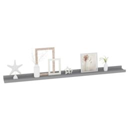 Berkfield Home Wall Shelves 4 pcs Grey 100x9x3 cm - Size: 100 x 9 x 3 cm - thumbnail 3