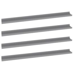 Berkfield Home Wall Shelves 4 pcs Grey 100x9x3 cm - Size: 100 x 9 x 3 cm - thumbnail 2