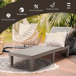 Costway Outdoor Chaise Lounge Chair Adjustable Patio Lounge Recliner Chair in Brown - thumbnail 8