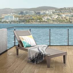 Costway Outdoor Chaise Lounge Chair Adjustable Patio Lounge Recliner Chair in Brown - thumbnail 9