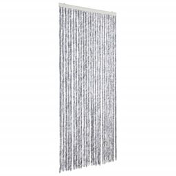 Berkfield Home Insect Curtain White & Grey 100x220 cm Chenille - thumbnail 2