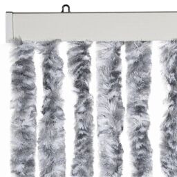 Berkfield Home Insect Curtain White & Grey 100x220 cm Chenille - thumbnail 4